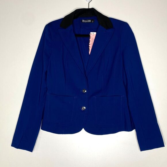 New New York & Co. 7th Avenue Two Button Color Block Blazer Jacket Womens Size 8 - Picture 8 of 8